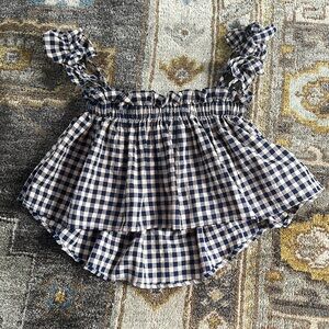 Mable gingham cropped top